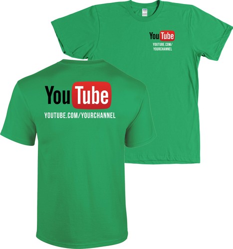 Camisa URL personalizada del canal de YouTube impresa frontal y posterior - MÁS COLORES - Imagen 12 de 13