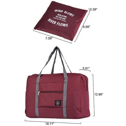 Women Folding Bag Waterproof Tote Duffle Bag Handbag Large Capacity Travel Bags - Picture 20 of 25