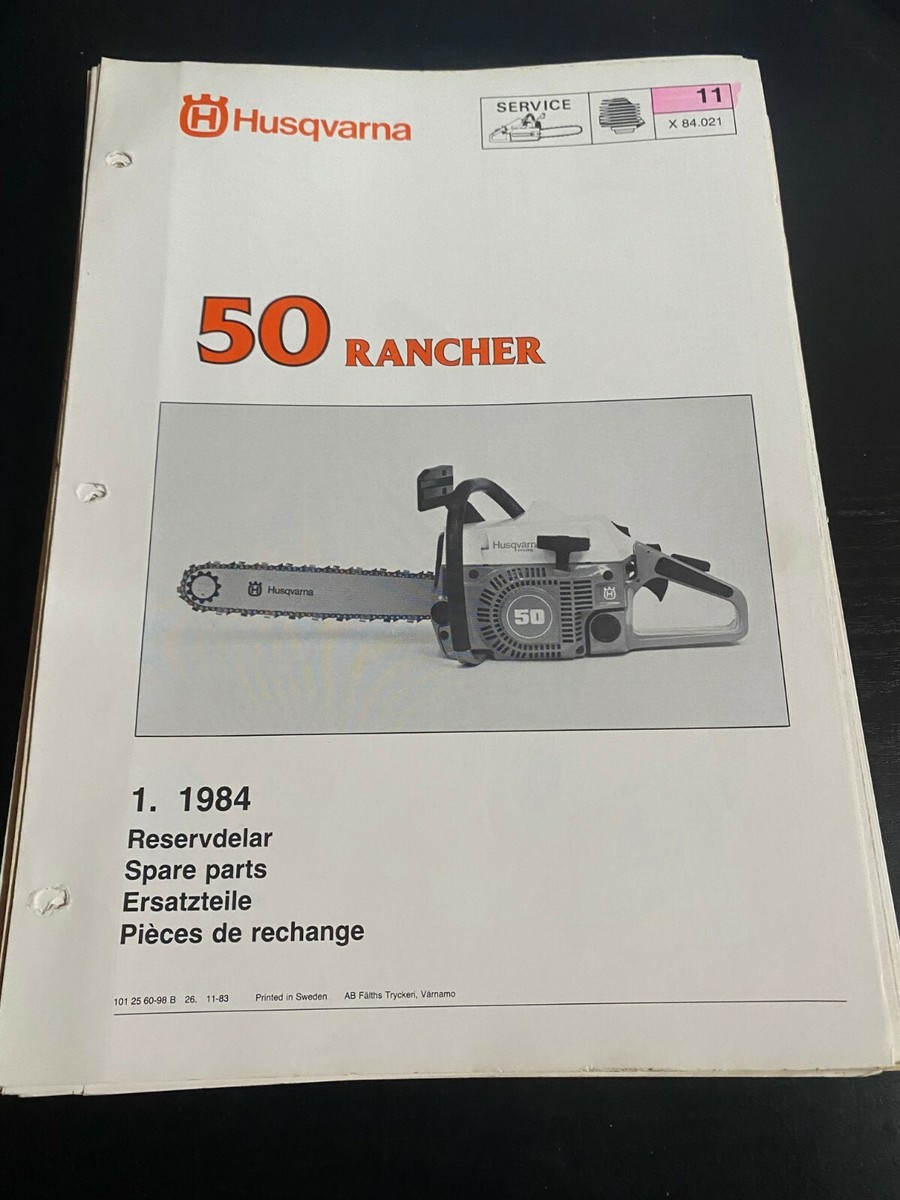 Husqvarna 50 Rancher 1984 Spare Parts p8 | eBay