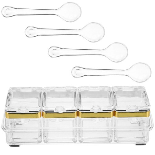 Seasoning Box Container Condiment with Lid Kitchen Holder Salt and - Picture 7 of 12