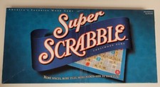  Super Scrabble Hasbro 2004 Board Game 200 wood tiles classic family complete