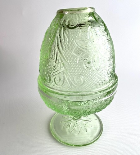 Vintage Indiana Glas Tiara Feenlampe • Grün • Top Zustand - Bild 2 von 6