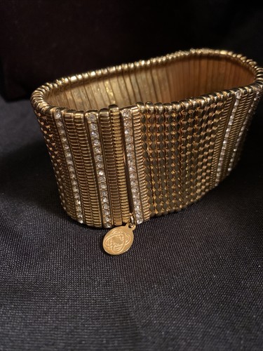 QVC Goldtone Golden Crystal Accent 8" Bracelet Shoshanna Designer - Picture 3 of 6