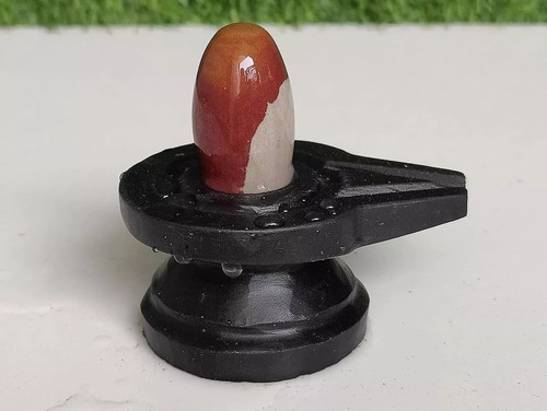NARMADESHWAR SHIVLING Original & Natural Narmada Stone 1.5Inch, Jaldhari 3 Inch - Picture 3 of 4