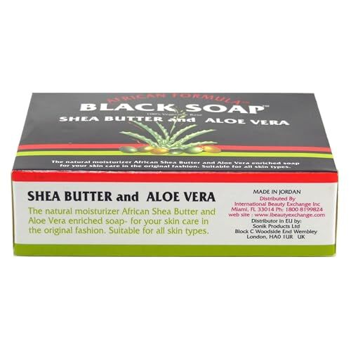 Madina African Black Soap Shea Butter and Aloe Vera, 3.5 oz (Pack of 12) - Picture 3 of 7