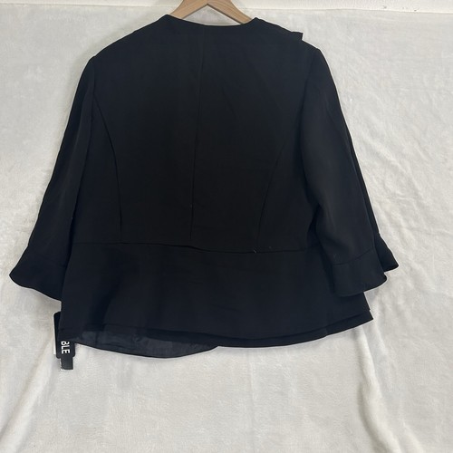 Dana Kay Women's Black Button Blazer Jacket Ruffled Jacket Size 16 W New - Picture 11 of 14