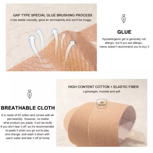 Boob Tape Bra, Breast Lift Tape for Contour Lift & Fashion Invisible Push Up Bra - Picture 16 of 31