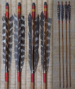 Japan-antique-Kyudo-arrow-Samurai-craft-1900s-hand-made-bamboo