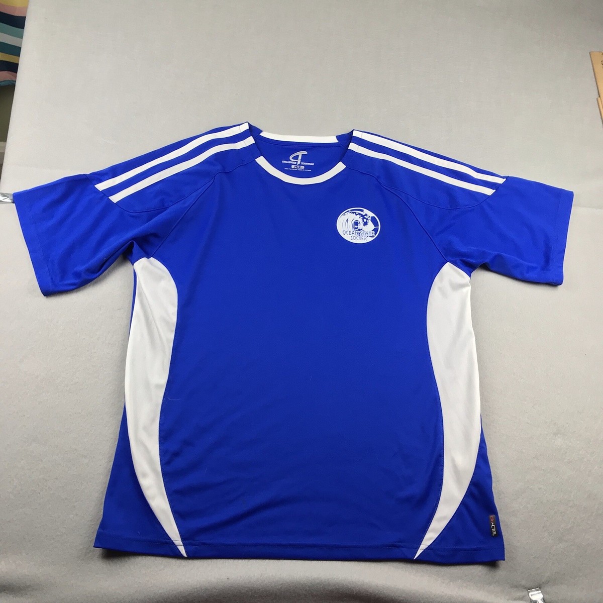 Ocean State Soccer Jersey Shirt Mens Large Blue Short