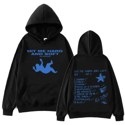 2 sides hoodie - music lovers, Hit Me Hard and Soft 2024