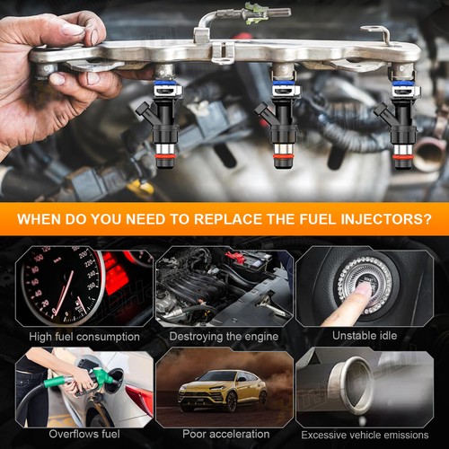 Inyector de combustible 8 piezas para Cadillac Eldorado 4,9 L Chevy Camaro Pontiac Firebird 5,0 L - Imagen 5 de 11
