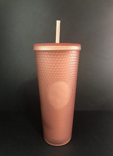 Hot Starbucks Cute Pink Matte Diamond Studded Tumbler Cold Cups 24oz/710ml - Picture 1 of 9