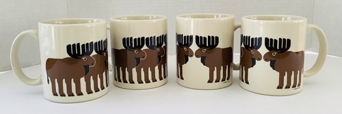 4 tazzine da caffè vintage TAYLOR & NG anni '70 MOOSE made in USA