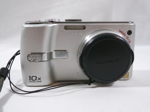 Panasonic Digital Camera Lumix DMC-TZ1 5.0MP Silver Tested W/ Battery & Charger - Picture 2 of 14