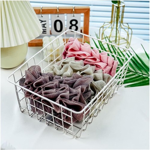 Panno 2 in 1 Loofah con portasapone e strofinaccio omaggio (grigio/caffè/rosa) - Foto 4 di 7