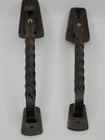 Large Twisted Hammered Brass/Bronze Pulls For French Style Doors 16.25" x 3.125"