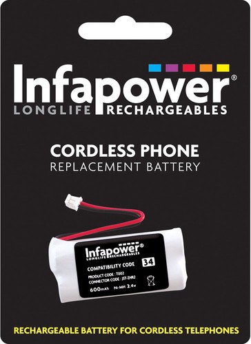 InfaPower 34H 2,4v bateria do telefonu bezprzewodowego BC101686 - Zdjęcie 2 z 2