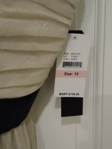 Women's Special Occasion MISS SIXTY HALTER DRESS~SIZE 10~CREAM W/BLACK ACCENTS - Picture 6 of 12