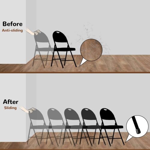 36 Pieces 7/8 Inch Folding Chair Leg Caps Heavy-Duty Plastic Chair End Caps N... - Picture 3 of 7