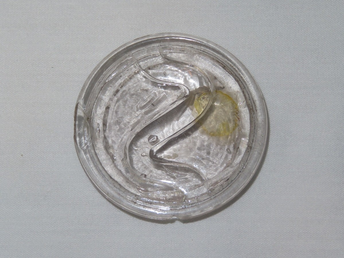 Patd. Jany. 11th 1898 Product Fruit Jar Clear Glass Lid w/ Z or S