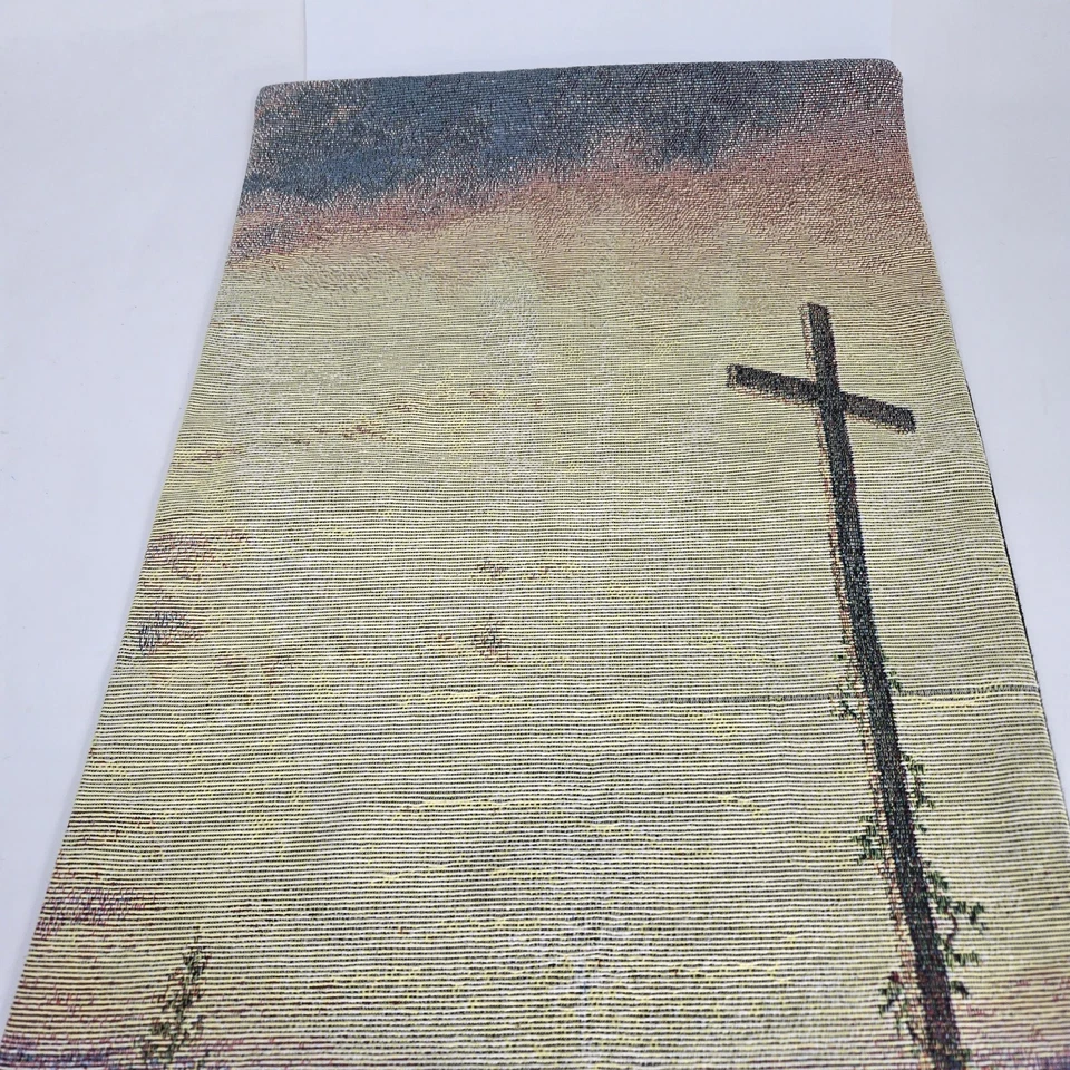 Thomas Kinkade Sunrise Tapestry Wall Panel Hanging  Size-37x12.5 in EUC  - Image 2 of 4