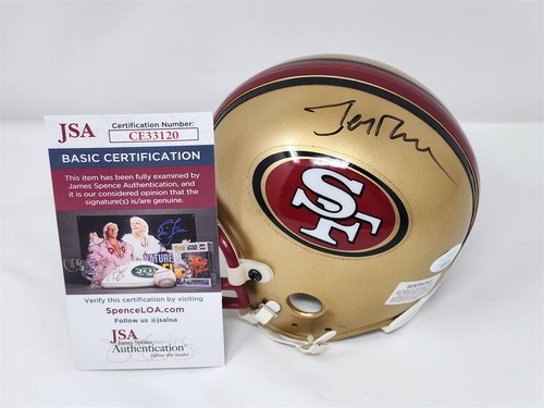 JERRY RICE signed 49ERS Mini Helm JSA COA