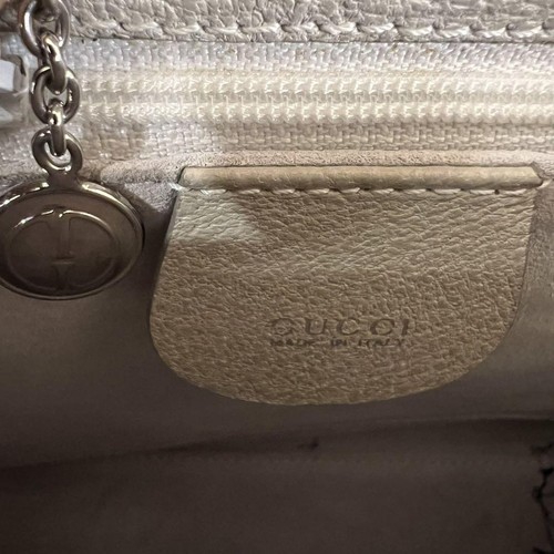 GUCCI beige leather shoulder bag entrance ceremony USED - Picture 11 of 12