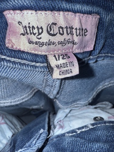 Juicy Couture Jeans 1/25 "Lunita" Y2K High Rise Wide Leg Relaxed Med Wash NEU - Bild 6 von 8