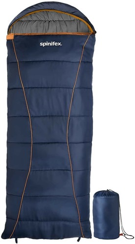 Spinifex Sleeping Bag | Cozy and Thick X-Large, Navy Blue + Orange Accents - Picture 2 of 7