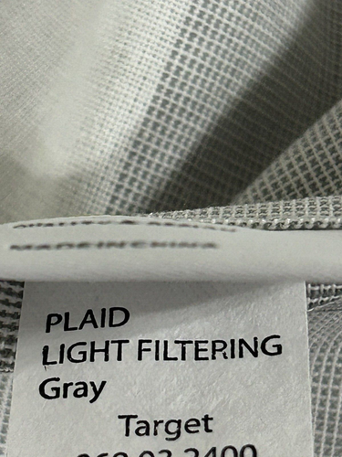 Schwellenlicht Filterfensterpaneele Stange Tasche grau kariert 108x54 (2 Paneele) - Bild 7 von 9