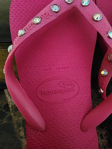 Havaianas Top Swarovski Crystal Women's PINK Flip Flop Sandals US 9 /EU 41-42 - Picture 12 of 12