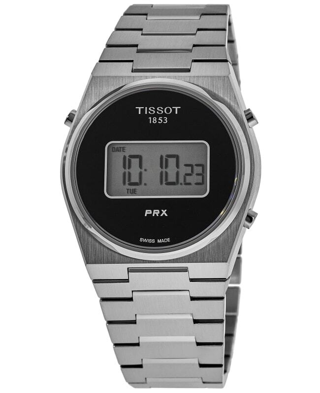 Новые женские часы Tissot PRX с цифровым 35-миллиметровым кварцевым черным циферблатом T137.263.11.050.00