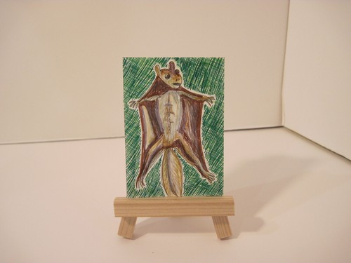 ACEO fantasy fauna 19 Original Art Card Drawing outsider naïve surrealism brut - Picture 3 of 4