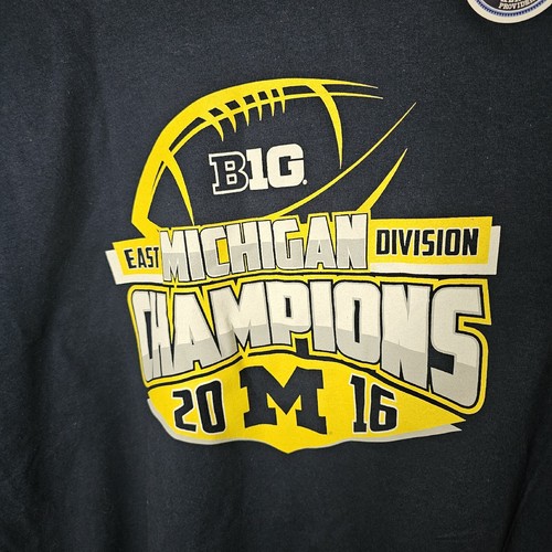 NWOT Michigan Wolverines 2016 Big 10  Men's Size Adult XXL T-Shirt - Picture 2 of 6