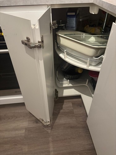 Einbauküche mit Elektrogeräte Ikea Voxtrop Hochglanz weiß 5,7 m - Bild 12 von 14