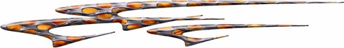 Duo chrome motorcycle go kart race car trailer vinyl graphic decal B490 - Picture 5 of 9