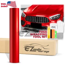 Gloss Metallic Red Candy Decal Car Vinyl Wrap Film Sticker Sheet Sparkle DIY