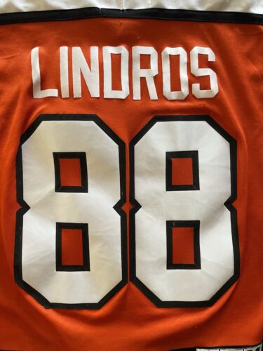 Maglietta da hockey vintage Philadelphia Flyers Eric Lindros da uomo CCM adulto grande. - Foto 4 di 16