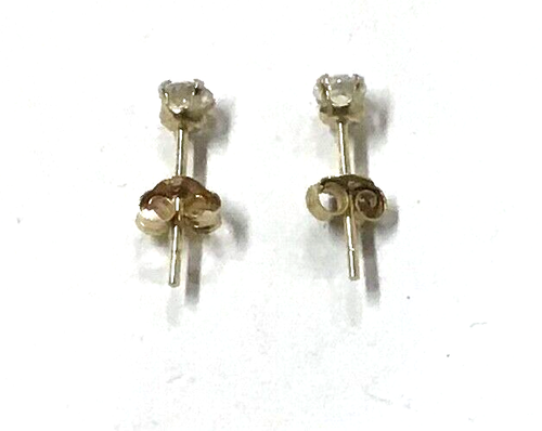 Brandneu 14k Gold/3 mm Durchmesser Baby Ohrstecker - Bild 4 von 4