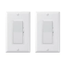 [2-Pack] Dimmer Light Switch- Single Pole or 3-Way for LED /Incandescent/ CFL