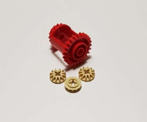 Lego® Technic Getriebe Differential 6573 6589 Technik rot beige tan - Bild 1 von 2