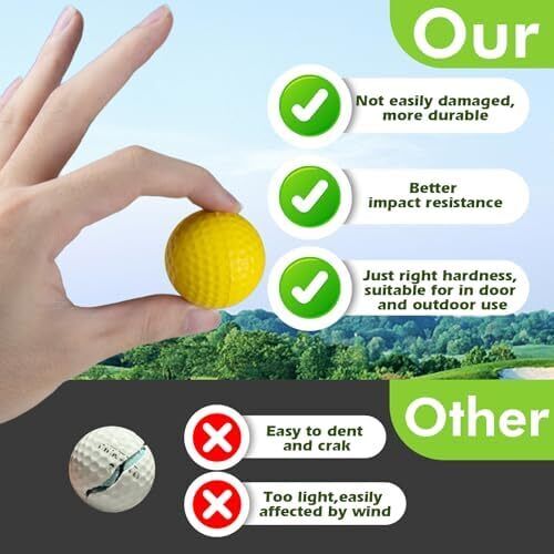 Foam Golf Practice Balls 20 Pack,Realistic Feel and Limited Flight Practice Golf - Picture 3 of 6