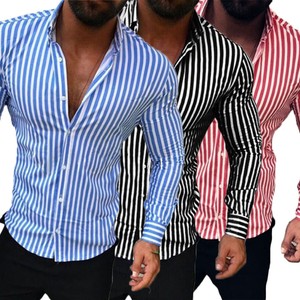 Luxury-Fashion-Men-039-s-Slim-Fit-Shirt-Long-Sleeve-Dress-Shirts-Casual-Shirt-Tops