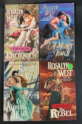 4 Rosalyn West Books - A Man’s Touch, The Pretender, The Rebel, A Woman’s Heart