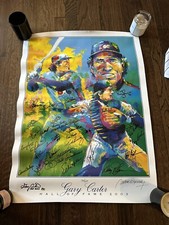 1986 NY METS SIGNED GARY CARTER 22X30 LITHO POSTER STRAWBERRY GOODEN DYKSTRA
