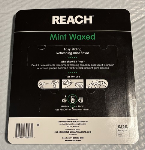 Johnson & Johnson Reach Mint Waxed Dental Floss, 5 Count - Bild 3 von 4