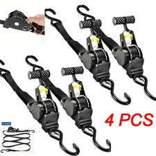 Retractable Ratchet Straps Heavy Duty Auto Self Retracting Tie Down Straps 130in
