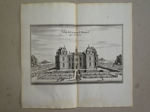 Château de Verneuil Gartenseite Topographia Galliae EA Merian Kupferstich 1655 - Bild 2 von 3