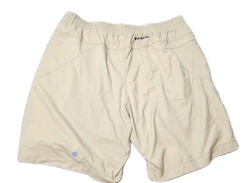 Birddogs Boom Shorts Mens Large Long Beige Blue Lined Gym Pockets Athletic - Picture 3 of 6
