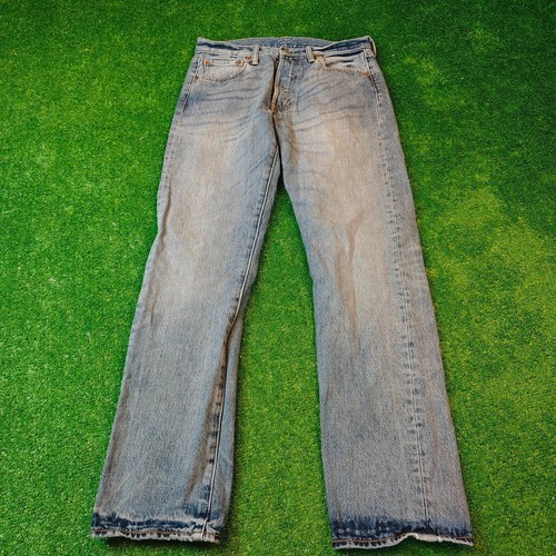 Levi's 501 Jeans para hombre 30x30 recto azul botón mosca pantalones... - Imagen 2 de 18